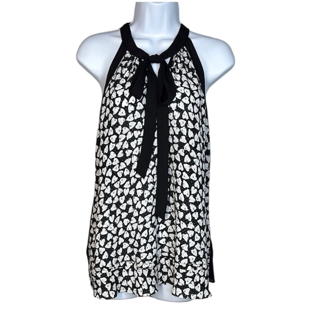 Disney Black and White Patterned Blouse Neck Tie Medium